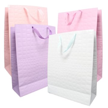 31х42+12 Подарочные пакеты бумажные Люкс лак кожа микс (L223), 20шт/упак