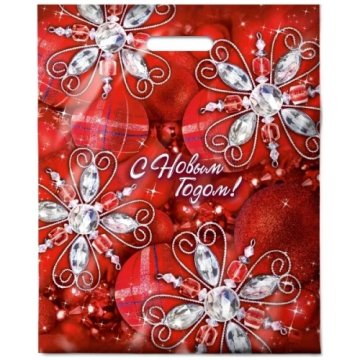 38х47+6(60) Пакет ПЭ с выр.ручкой ламин. НГ Ажур