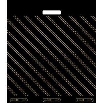 60х69 (40) Пакет ПЭ с вырубной ручкой Золотая полоса