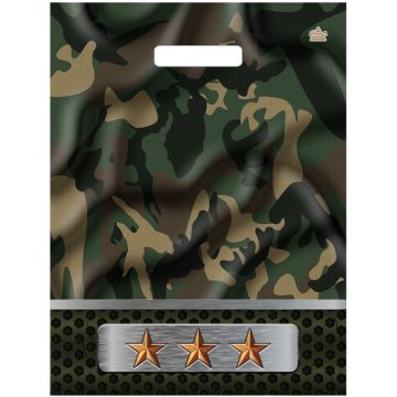 31х40+6(60) Пакет ПЭ с выр.ручкой глянец Камуфляж