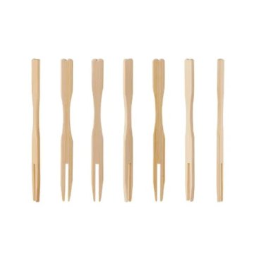 Декоративные пики Вилочка бамбуковая 9 см. 100шт/уп