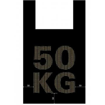 30+16x55 (25) Пакет ПЭ типа майка (50 кг) Черная