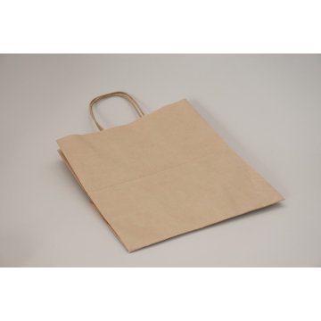 Пакет бумажный с кручеными ручками 240х140х280мм. Крафт 25шт/уп, 300шт/кор
