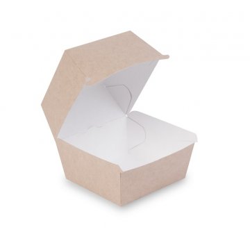 Упаковка OSQ BURGER XL для бургеров, 112/140х112/140х120мм (50шт/уп, 150шт/кор)