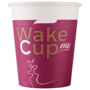 400/530мл. Стакан бумажный одноразовый Wake Me Cup, Д90мм(7221) (50шт/упак, 16упак(800шт)