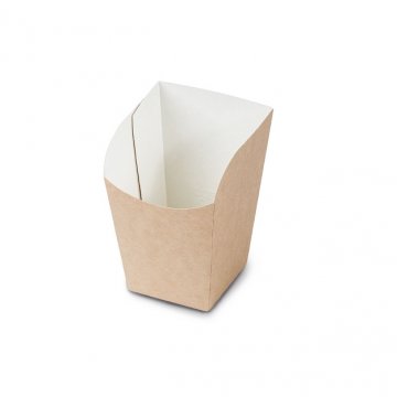 Упаковка OSQ Snack Cup M, для фри, попкорна, снеков 53/53x70/70x112/78мм (25шт/уп,1050шт/к