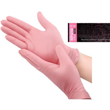 Перчатки нитриловые РОЗОВЫЕ Aviora, размер M (1упак.х100шт.)
