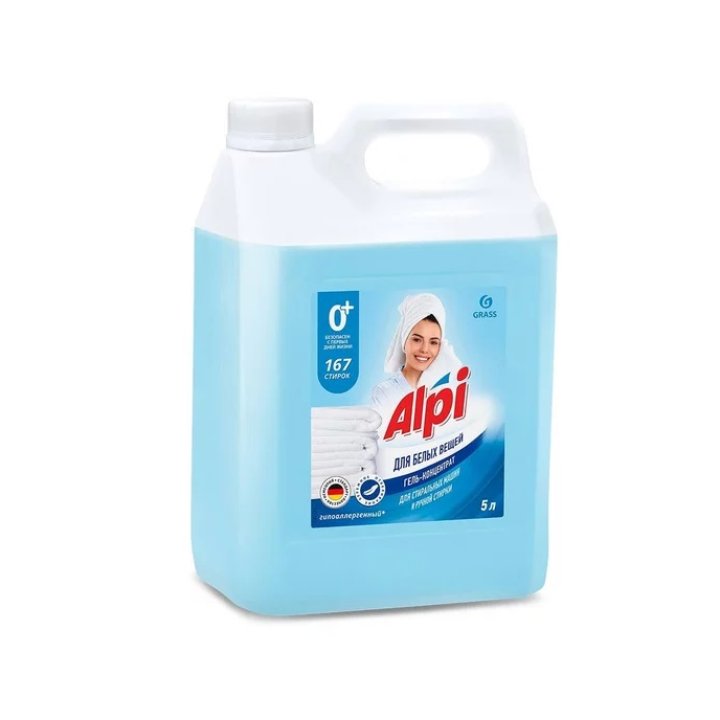 ГРАСС Гель-концентрат для стирки Alpi Duo gel, 5л.