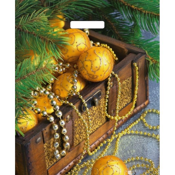 38х45+3(60) Пакет ПЭ с выр.ручкой глянец НГ Новогодние сокровища