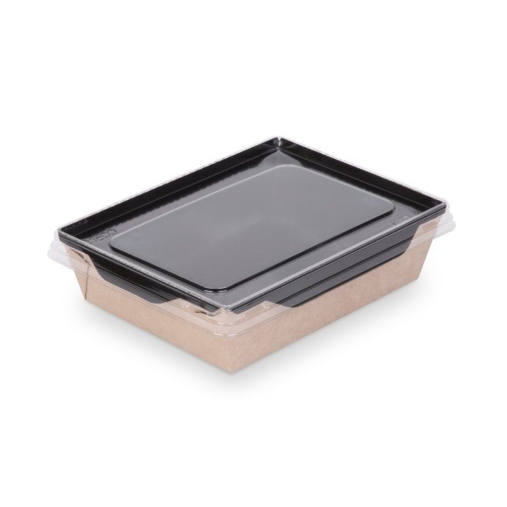 Упаковка OSQ OpSalad 500 Black Edition без крышки, 140/165x105/120x45мм (50шт/уп, 600шт/ко