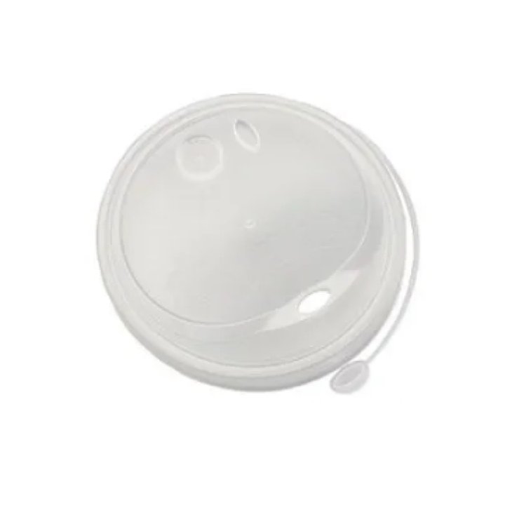 Д80мм. Крышка ПП Флип-топ ПРОЗРАЧНАЯ матовая с питейником, 50шт/уп, 1000шт/кор