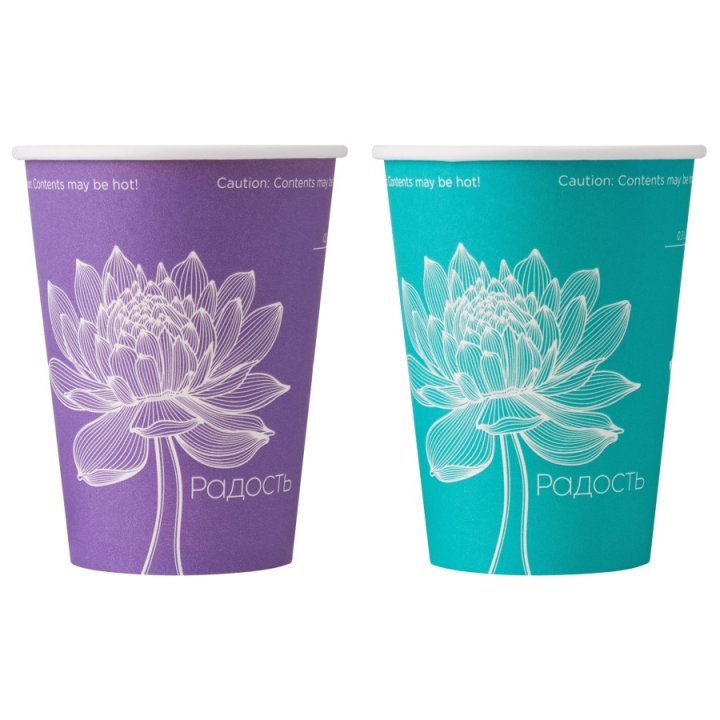 300/430мл. Стакан бумажный одноразовый ЛОТОС Д90мм (53649) (50шт/уп, 1000шт/кор)