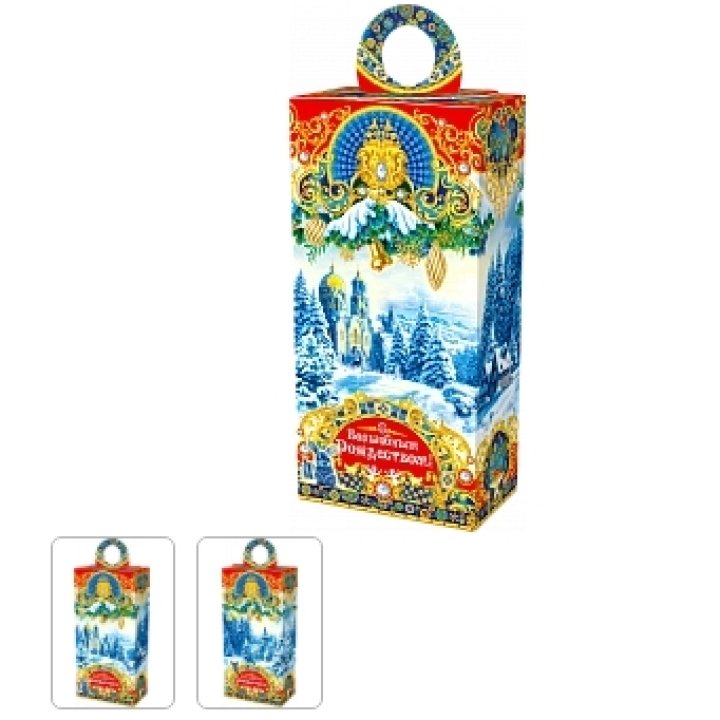 550г. Коробка Сюрприз Рождество в зимнем лесу 110х60х210(+40), УФ