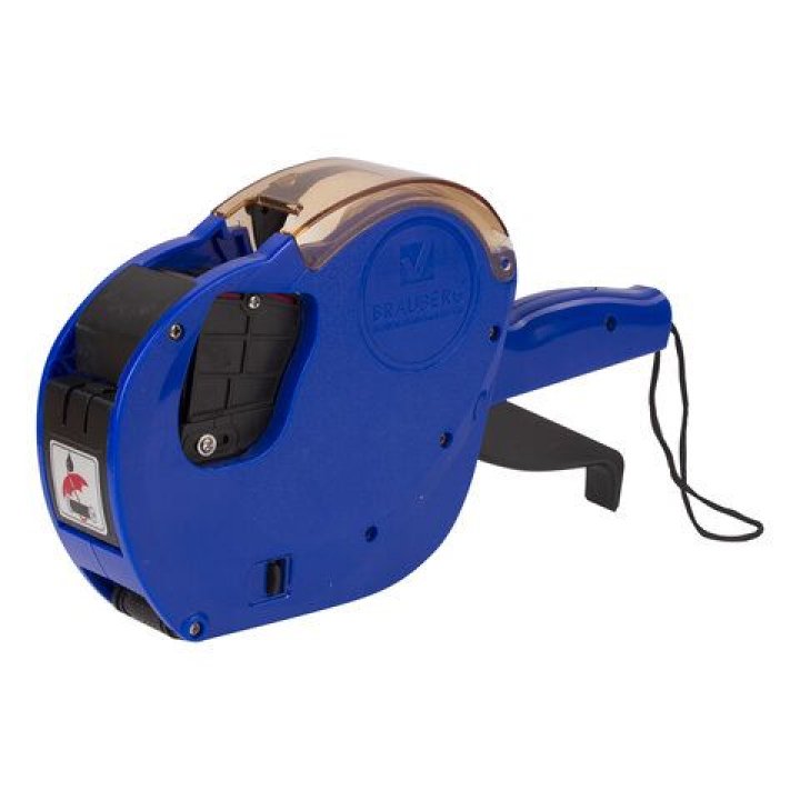 Этикет пистолет Brauberg двустрочн. прямоуг. и волнистая лента, 20 символ., 26х16мм