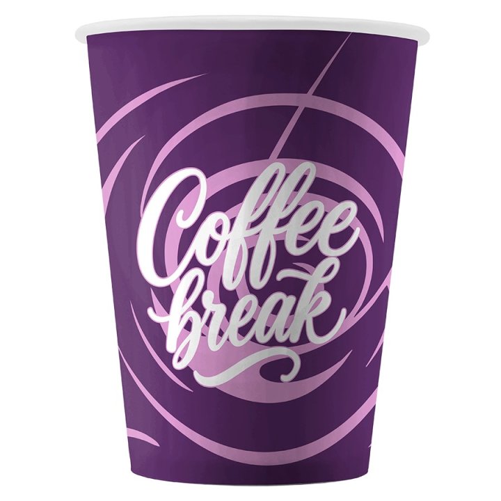 300/430мл. Стакан бумажный одноразовый Кофе-брейк Д90мм (60402) (50шт/уп, 1000шт/кор)