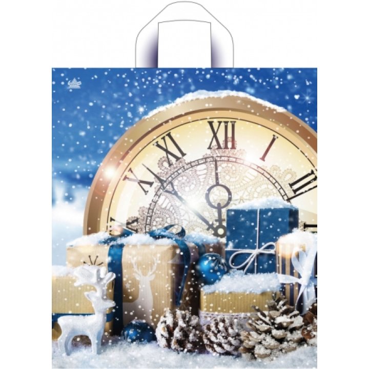 42x38(37) Мешки(пакеты) ПЭ с петл.ручкой НГ Снежный