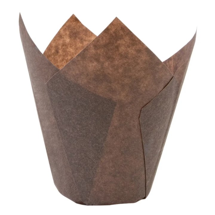 Форма бумажная Тюльпан КОРИЧНЕВЫЙ 50х80мм (160) (180шт/упак,1800шт/кор)