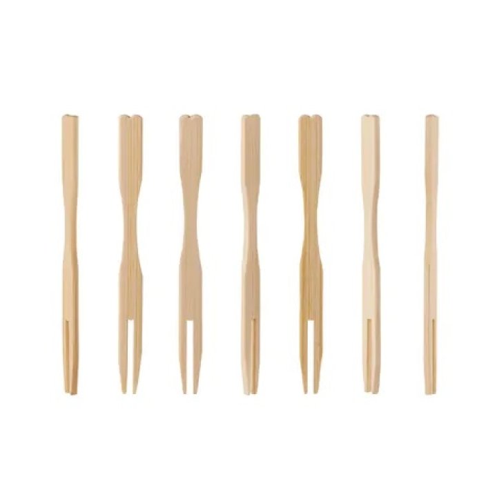 Декоративные пики Вилочка бамбуковая 9 см. 100шт/уп