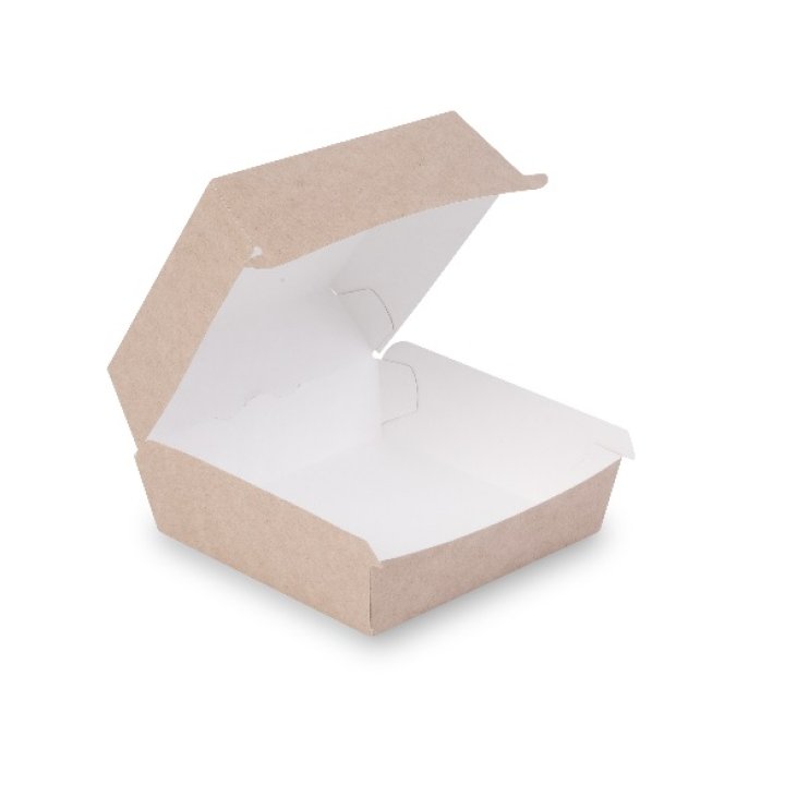 Упаковка OSQ BURGER L для бургеров, 123/140x123/140x70мм (60шт/уп, 240шт/кор)
