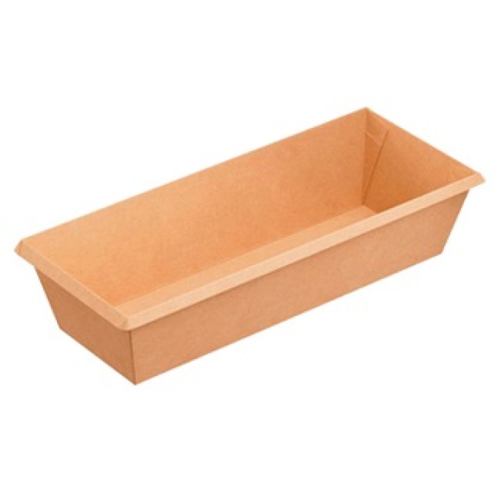 700/b Упаковка(контейнер) 700мл. 215х85х55мм. One Click Bottom Крафт (50шт/уп,450шт/кор)